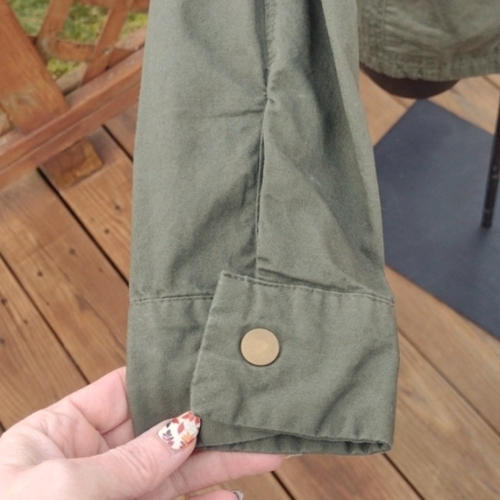 Love Tree Army Green Cotton Military Utility Jacket Size Small - Picture 5 of 14